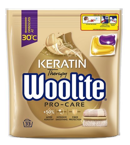 Woolite Żelowe kapsułki do prania z keratyną Pro-Care 33 szt. Woolite Żelowe kapsułki do prania z keratyną Pro-Care 33 szt.