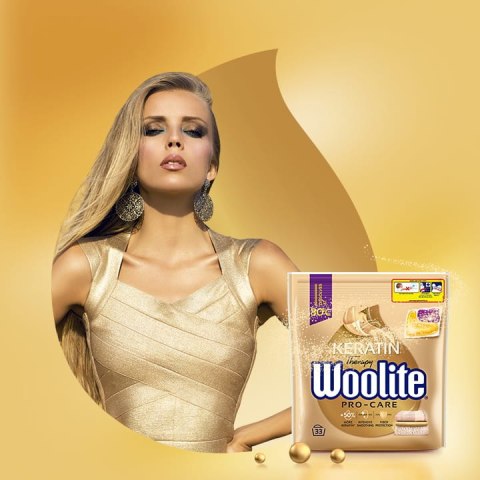 Woolite Żelowe kapsułki do prania z keratyną Pro-Care 33 szt. Woolite Żelowe kapsułki do prania z keratyną Pro-Care 33 szt.