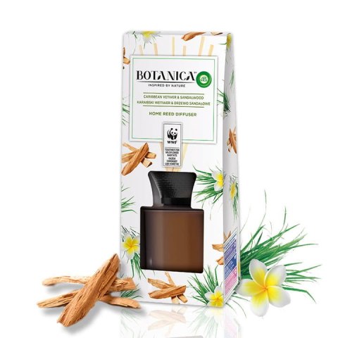 Botanica by Air Wick Karaibski Wetiwer & Drzewo Sandałowe/Caribbean Vetiver & Sandalwood 80ml Patyczki Zapachowe Botanica by Air Wick Karaibski Wetiwer & Drzewo Sandałowe/Caribbean Vetiver & Sandalwood 80ml Patyczki Zapachowe
