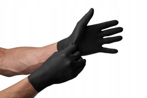 Rękawice Nitrylowe 50 szt. Gogrip Black (M 7-8) Rękawice Nitrylowe 50 szt. Gogrip Black (M 7-8)