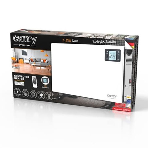 Grzejnik Konwektorowy LCD z pilotem 2000W CAMRY CR 7739 Grzejnik Konwektorowy LCD z pilotem 2000W CAMRY CR 7739