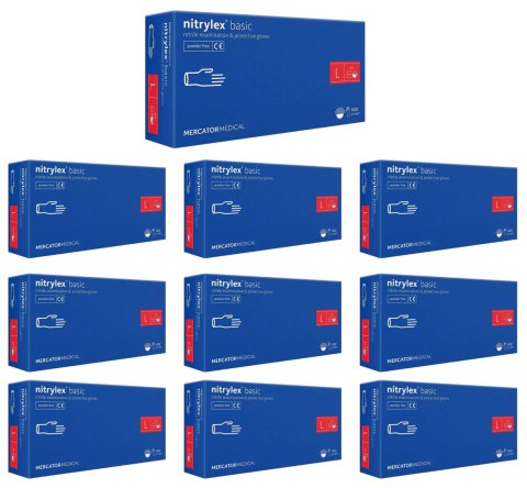 Rękawice Nitrylowe 100 szt. Nitrylex Basic Dark Blue - 10 kpl. (M 7-8) Rękawice Nitrylowe 100 szt. Nitrylex Basic Dark Blue - 10 kpl. (M 7-8)