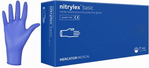 Rękawice Nitrylowe 100 szt. Nitrylex Basic Dark Blue - 10 kpl. (XS 5-6) Rękawice Nitrylowe 100 szt. Nitrylex Basic Dark Blue - 10 kpl. (XS 5-6)