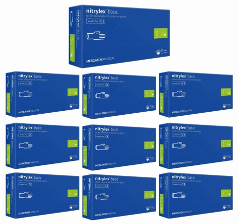 Rękawice Nitrylowe 100 szt. Nitrylex Basic Dark Blue - 10 kpl. (S 6-7) Rękawice Nitrylowe 100 szt. Nitrylex Basic Dark Blue - 10 kpl. (S 6-7)
