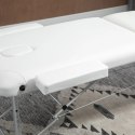 Łóżko Do Masażu Składane Aluminiowe Białe PAKO 700-039WT