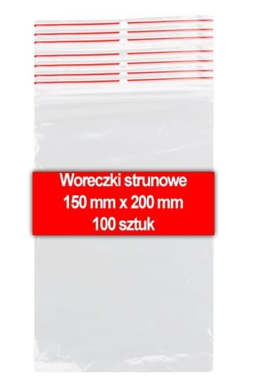 Woreczki strunowe 150x200mm 100szt Woreczki strunowe 150x200mm 100szt
