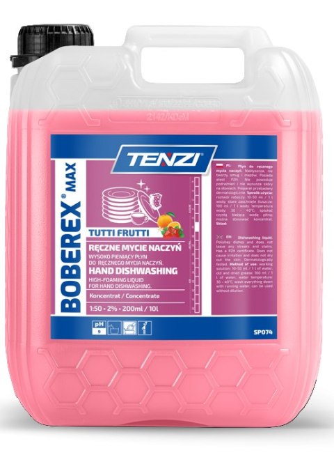 TENZI BOBEREX MAX Tutti Frutti 5L. Płyn Do Mycia Naczyń TENZI BOBEREX MAX Tutti Frutti 5L. Płyn Do Mycia Naczyń