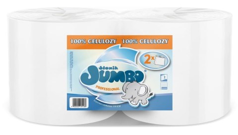 Czyściwo papierowe 2R SŁONIK JUMBO PROFESSIONAL BIAŁE 650 list 2W - 12 Rolek Czyściwo papierowe 2R SŁONIK JUMBO PROFESSIONAL BIAŁE 650 list 2W - 12 Rolek