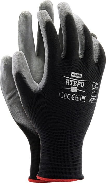 Rękawice robocze / czarno-szare / RTEPO_BS (8 - M) Rękawice robocze / czarno-szare / RTEPO_BS (8 - M)