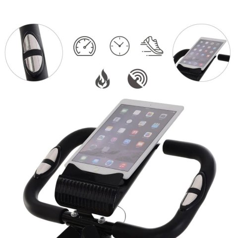 Rower Stacjonarny 2w1 Składany Magnetyczny Czarny PAKO A90-196