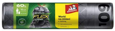 Jan Niezbędny Worki LD Magnum Flex Taśma 60L 10szt. - 1 op. Jan Niezbędny Worki LD Magnum Flex Taśma 60L 10szt. - 1 op.