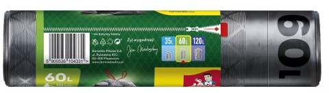 Jan Niezbędny Worki LD Magnum Flex Taśma 60L 10szt. - 1 op. Jan Niezbędny Worki LD Magnum Flex Taśma 60L 10szt. - 1 op.