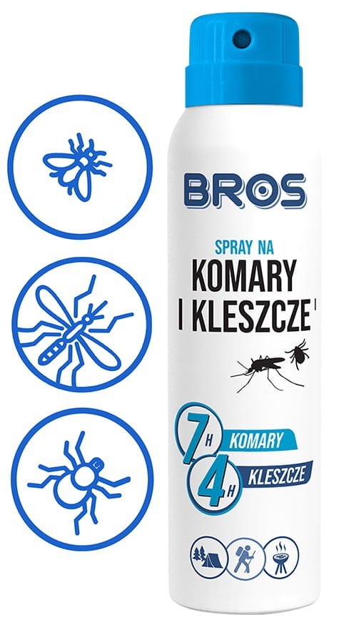 BROS - spray na komary i kleszcze 90ml - 1 szt. BROS - spray na komary i kleszcze 90ml - 1 szt.
