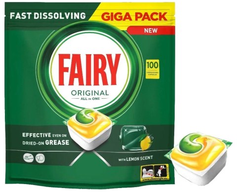 FAIRY Kapsułki Do Zmywarki All in One Lemon 100 szt. FAIRY Kapsułki Do Zmywarki All in One Lemon 100 szt.