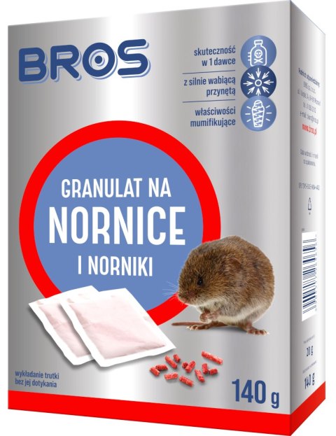 BROS - Nornit granulat na nornice i norniki 140g BROS - Nornit granulat na nornice i norniki 140g
