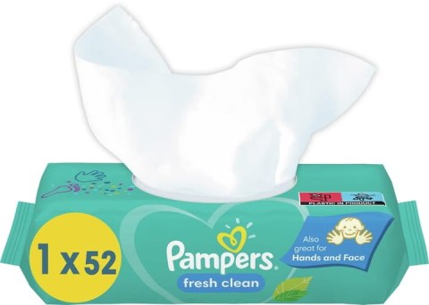 PAMPERS Chusteczki Nawilżane Fresh Clean 52 szt. - 1 op. PAMPERS Chusteczki Nawilżane Fresh Clean 52 szt. - 1 op.