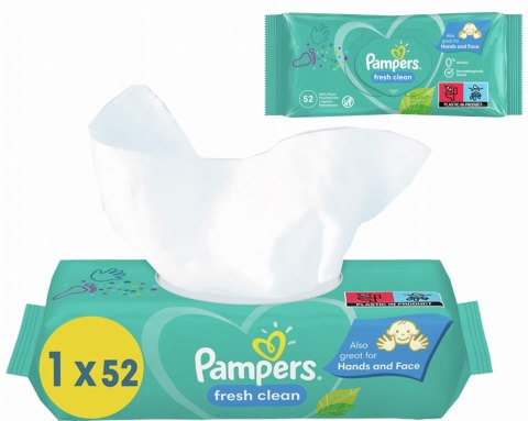 PAMPERS Chusteczki Nawilżane Fresh Clean 52 szt. - 1 op. PAMPERS Chusteczki Nawilżane Fresh Clean 52 szt. - 1 op.