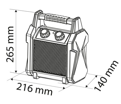 Nagrzewnica Elektryczna Ceramiczna PTC, 2kW Nowy Model Nagrzewnica Elektryczna Ceramiczna PTC, 2kW Nowy Model