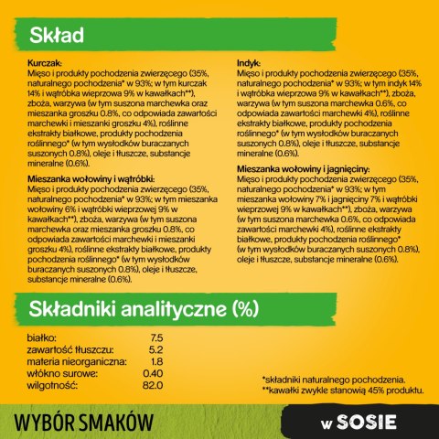 PEDIGREE Mixed Selection with Vegetables Sos Ind/Jag/Woł/Kur 40x100g PEDIGREE Mixed Selection with Vegetables Sos Ind/Jag/Woł/Kur 40x100g