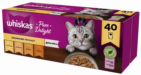 WHISKAS Pure Delight Drobiowe Frykasy Karma w Galaretce 40x85g WHISKAS Pure Delight Drobiowe Frykasy Karma w Galaretce 40x85g