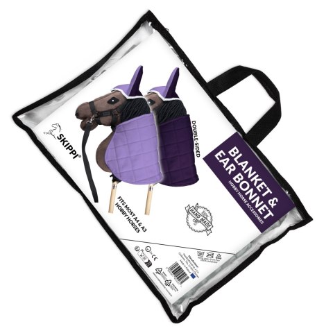 Derka dwustronna i nauszniki Skippi dla Hobby Horse - fioletowy Derka dwustronna i nauszniki Skippi dla Hobby Horse - fioletowy