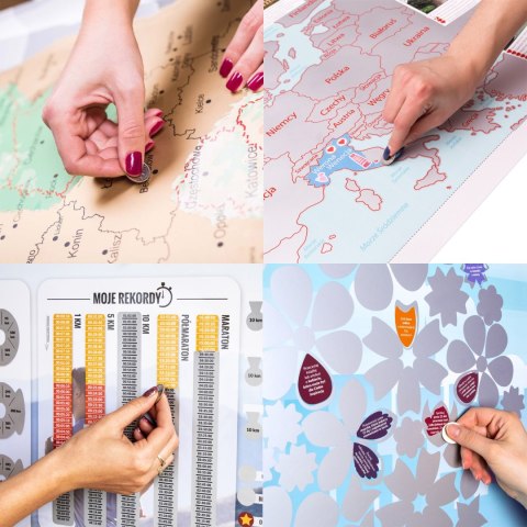 Mapa Odkrywcy Polska plakat ZDRAPKA w tubie duża Mapa Odkrywcy Polska plakat ZDRAPKA w tubie duża