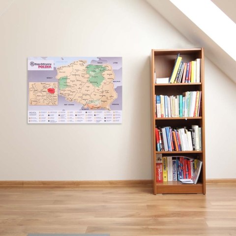 Mapa Odkrywcy Polska plakat ZDRAPKA w tubie duża Mapa Odkrywcy Polska plakat ZDRAPKA w tubie duża