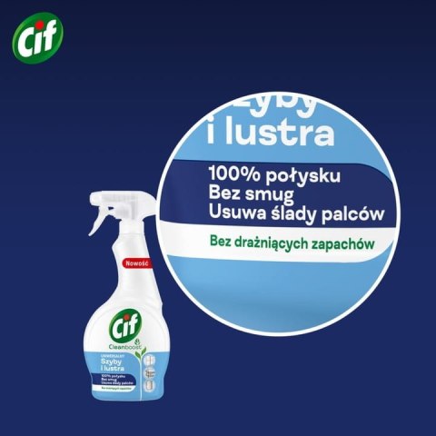 CIF Cleanboost Uniwersalny Płyn Do Szyb i Luster 500ml CIF Cleanboost Uniwersalny Płyn Do Szyb i Luster 500ml