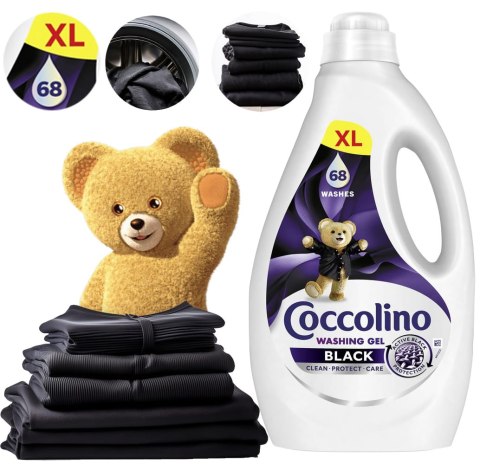 Coccolino Black & Dark XL Żel Do Prania Czarnych i Ciemnych Tkanin 68 Prań 2,72l Coccolino Black & Dark XL Żel Do Prania Czarnych i Ciemnych Tkanin 68 Prań 2,72l