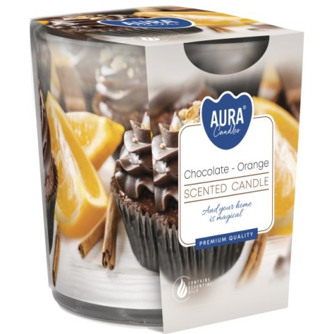 AURA Świeca Zapachowa CZEKOLADA-POMARAŃCZA 22h sn72s-54 AURA Świeca Zapachowa CZEKOLADA-POMARAŃCZA 22h sn72s-54