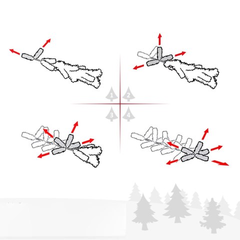 Choinka Sztuczna Jodła Wąska 390 Gałęzi 180 cm PAKO 830-182