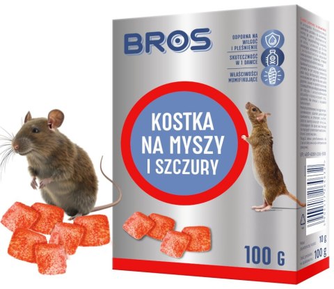 BROS - kostka na myszy i szczury 100g BROS - kostka na myszy i szczury 100g