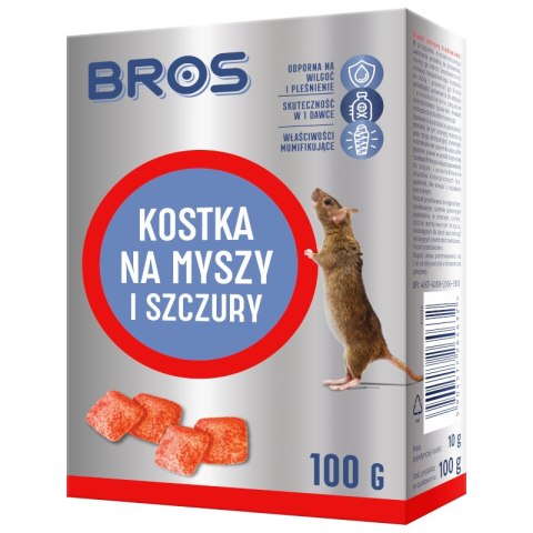 BROS - kostka na myszy i szczury 100g BROS - kostka na myszy i szczury 100g