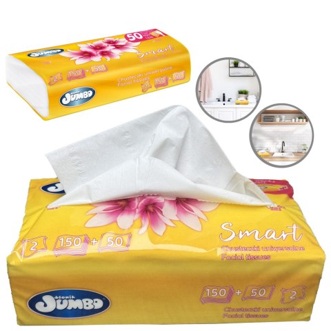 Chusteczki uniwersalne 200 szt. SŁONIK JUMBO SMART folia 2W - 1 op. Chusteczki uniwersalne 200 szt. SŁONIK JUMBO SMART folia 2W - 1 op.