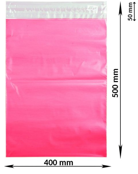 Foliopaki Kurierskie Różowe B3 400x500mm - 50 szt.