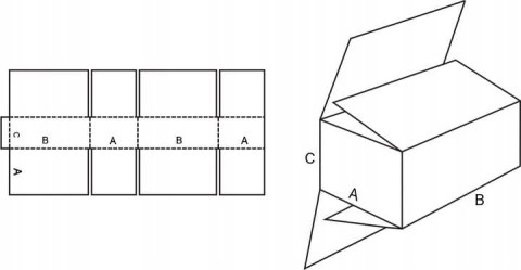 Tuba Kartonowa 50x50x1450mm 3W 400g/m2 - 1 szt.