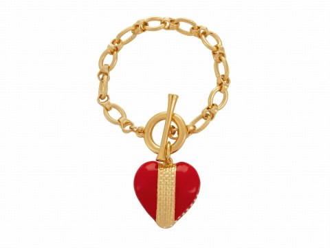 Bransoletka z czerwonym sercem z kryształkami z kolekcji Heart Harmony (B23/ZIM/96/4AU) Bransoletka z czerwonym sercem z kryształkami z kolekcji Heart Harmony (B23/ZIM/96/4AU)