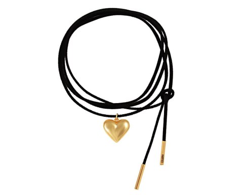 Czarny choker z pękatym serduszkiem, wiązany z przodu (C24/WIO/05AU) Czarny choker z pękatym serduszkiem, wiązany z przodu (C24/WIO/05AU)