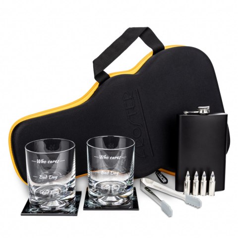 Zestaw do Whisky WHO CARES w etui gitara Froster Zestaw do Whisky WHO CARES w etui gitara Froster