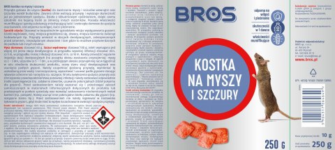 BROS - kostka na myszy i szczury 250g BROS - kostka na myszy i szczury 250g