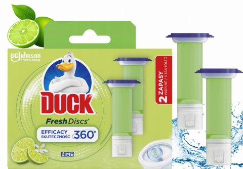 Duck Fresh Discs Lime - Żelowy Krążek Do Toalety 72ml (2 x 36ml) Duck Fresh Discs Lime - Żelowy Krążek Do Toalety 72ml (2 x 36ml)