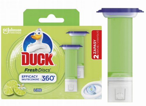 Duck Fresh Discs Lime - Żelowy Krążek Do Toalety 72ml (2 x 36ml) Duck Fresh Discs Lime - Żelowy Krążek Do Toalety 72ml (2 x 36ml)
