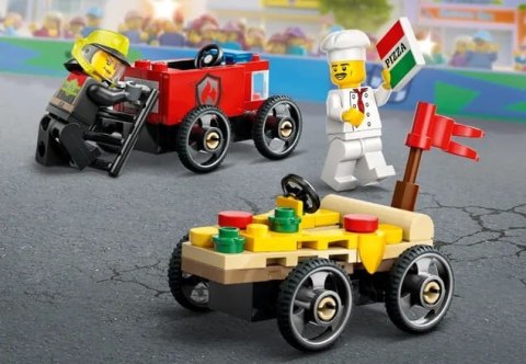 60458 - LEGO City - Zestaw wyścigówek: pizza kontra wóz strażacki 60458 - LEGO City - Zestaw wyścigówek: pizza kontra wóz strażacki