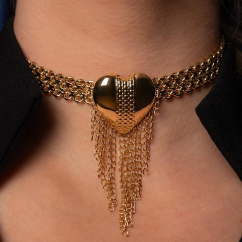 Choker z sercem z łańcuszkami z kolekcji Heart Harmony (C23/ZIM/28/2AU) Choker z sercem z łańcuszkami z kolekcji Heart Harmony (C23/ZIM/28/2AU)