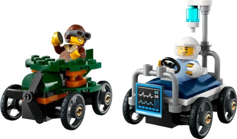 60459 - LEGO City - Zestaw wyścigówek: samolot kontra łóżko szpitalne 60459 - LEGO City - Zestaw wyścigówek: samolot kontra łóżko szpitalne