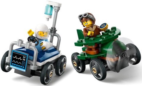 60459 - LEGO City - Zestaw wyścigówek: samolot kontra łóżko szpitalne 60459 - LEGO City - Zestaw wyścigówek: samolot kontra łóżko szpitalne