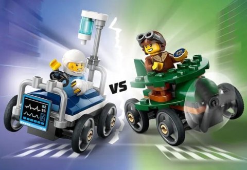 60459 - LEGO City - Zestaw wyścigówek: samolot kontra łóżko szpitalne 60459 - LEGO City - Zestaw wyścigówek: samolot kontra łóżko szpitalne