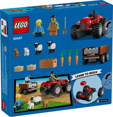 60461 - LEGO City - Czerwony traktor z przyczepą i owcą 60461 - LEGO City - Czerwony traktor z przyczepą i owcą