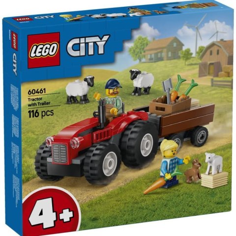 60461 - LEGO City - Czerwony traktor z przyczepą i owcą 60461 - LEGO City - Czerwony traktor z przyczepą i owcą