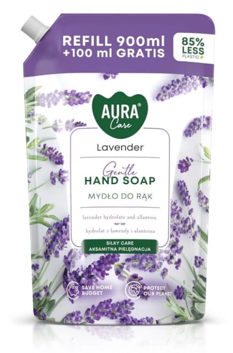 AURA Care Mydło Do Rąk Delikatne Lawenda 1000 ml Uzupełniające AHS-002-002 AURA Care Mydło Do Rąk Delikatne Lawenda 1000 ml Uzupełniające AHS-002-002